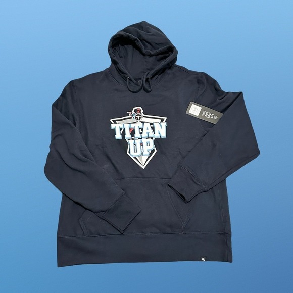 Tennessee Titans 47 Brand Hoodie Mens Large Navy Blue 
